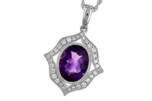 G328-25157: NECKLACE 1.52 AMETHYST 1.70 TGW (9x7 MM AMY)