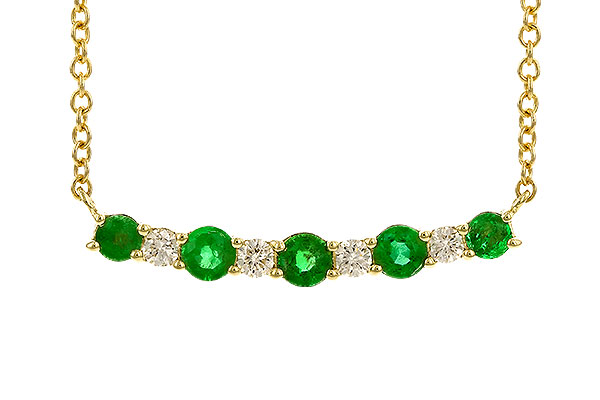 G328-26039: NECK .43 TW EMERALD .55 TGW