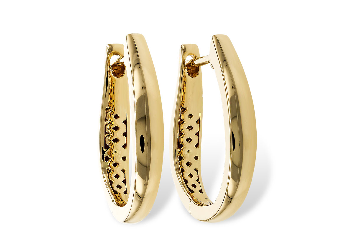 G329-15166: GOLD EARRINGS (17MM)