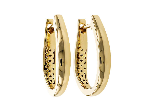 G329-15166: GOLD EARRINGS (17MM)