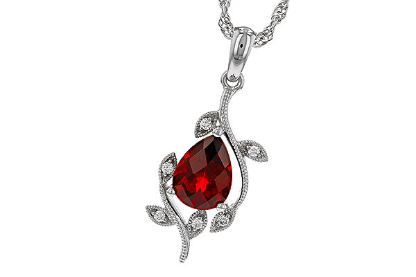 G329-16021: NECKLACE 1.34 GARNET 1.39 TGW (8X6MM GAR)