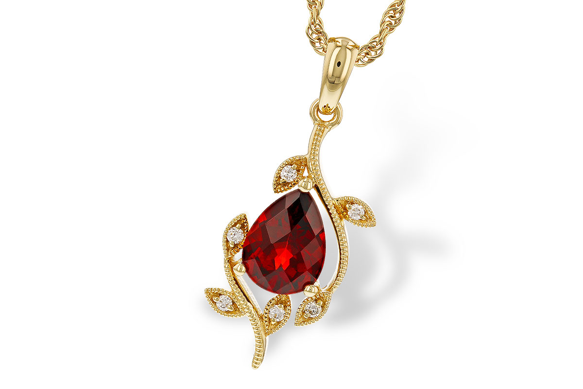 G329-16021: NECKLACE 1.34 GARNET 1.39 TGW (8X6MM GAR)