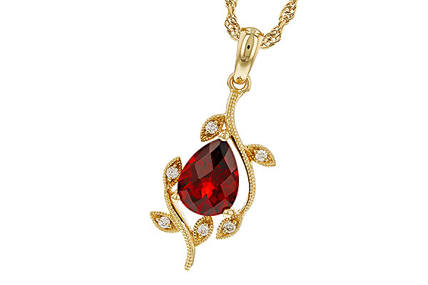 G329-16021: NECKLACE 1.34 GARNET 1.39 TGW (8X6MM GAR)