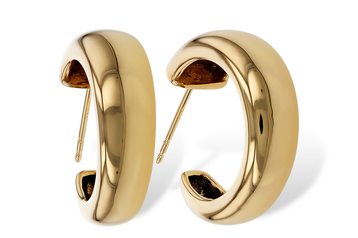 G329-16921: GOLD EARRINGS (20MM)