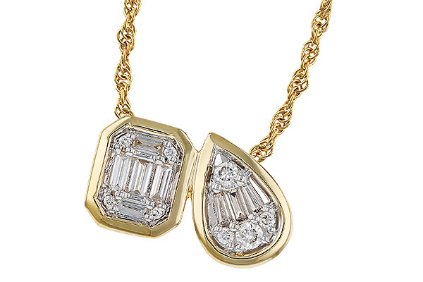G329-16966: NECKLACE .17 BAG .25 TW