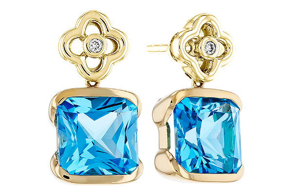 G330-00584: EARRINGS 5.34 TW BLUE TOPAZ 5.36 TGW (8MM BT)