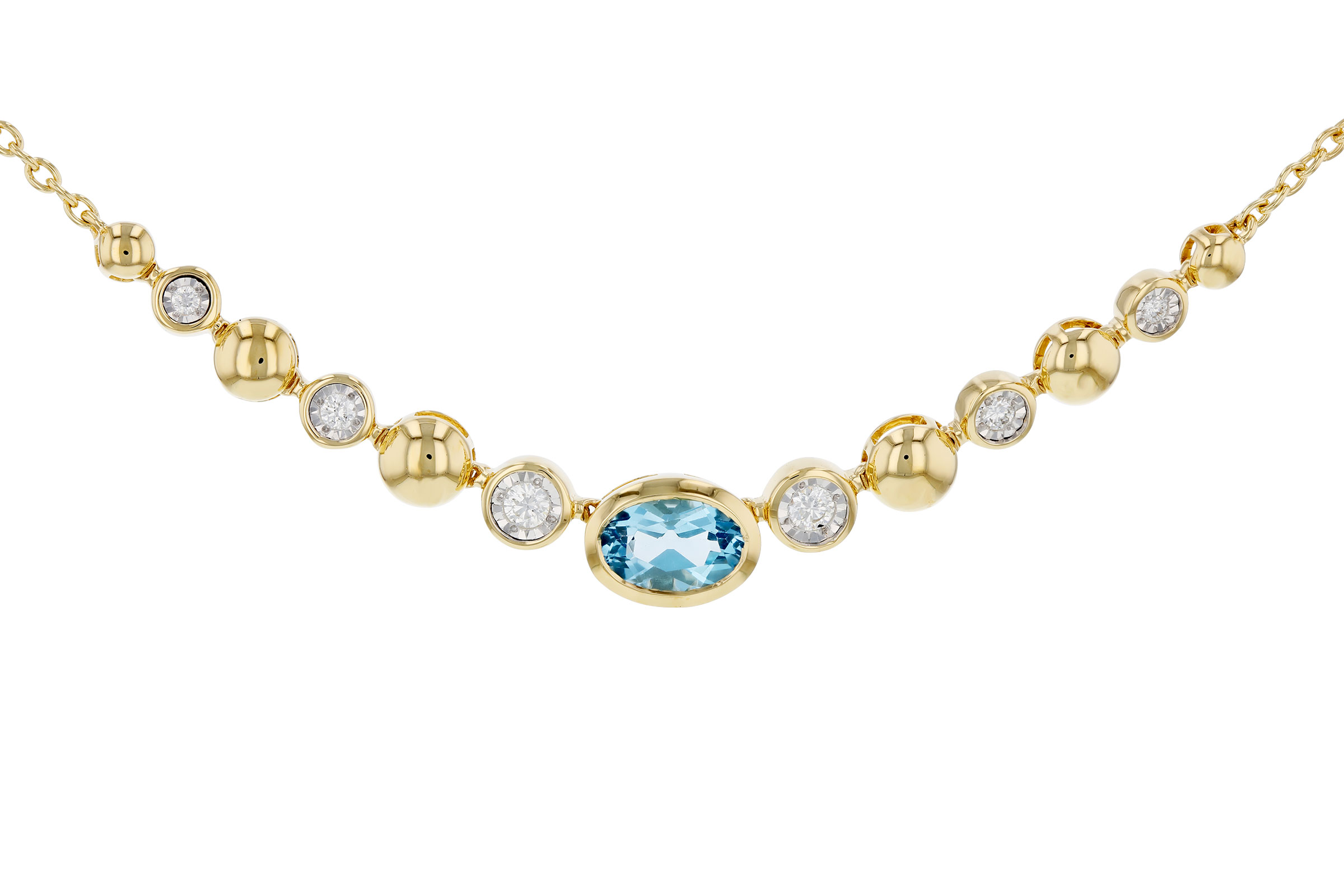 G330-01512: NECKLACE .83 SWISS BLUE TOPAZ .95 TGW (17")