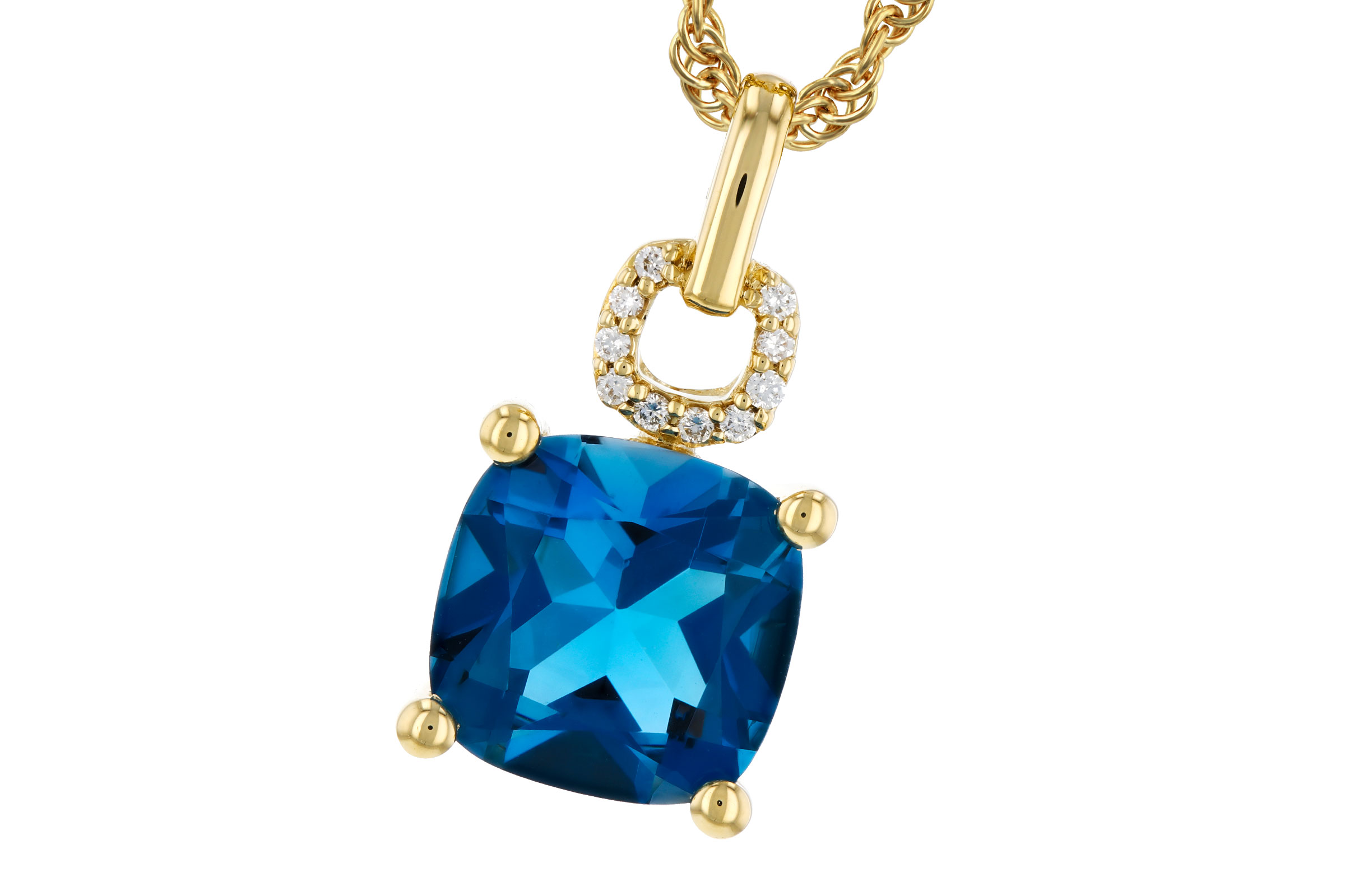 G330-02403: NECK 2.16 LONDON BLUE TOPAZ 2.18 TGW (8MM LBT)