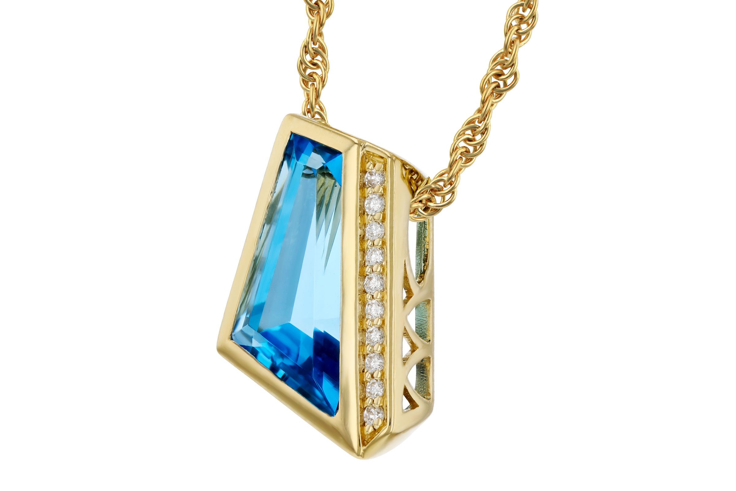 G330-02412: NECKLACE 2.42 SWISS BLUE TOPAZ 2.46 TGW