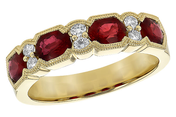 H244-56975: LDS WED RG 1.66 RUBY 1.84 TGW (5x4MM RUBY)