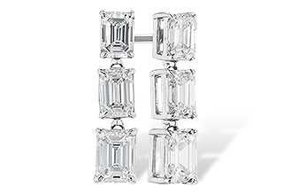 H328-19712: EARRINGS 1.12 TW EMERALD CUTS