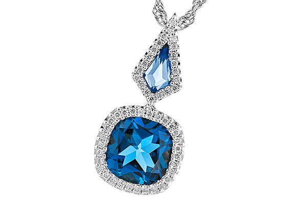 H328-22375: NECK 2.24 TW LONDON BLUE TOPAZ 2.40 TGW