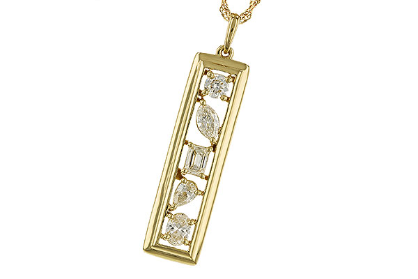 H328-26930: NECKLACE .85 TW FANCY CUT DIAMONDS
