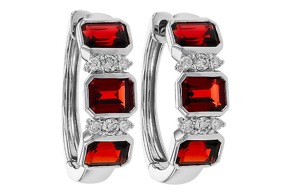 H329-11512: EARRING 1.50 TW GARNET 1.61 TGW
