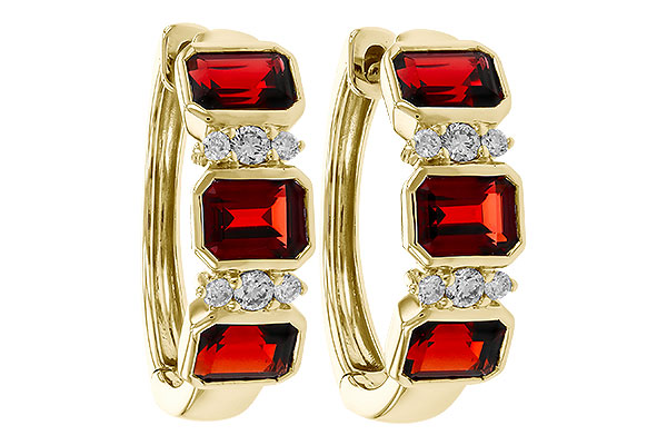 H329-11512: EARRING 1.50 TW GARNET 1.61 TGW