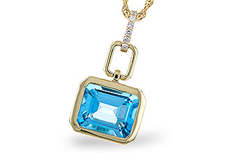 H329-13357: NECKLACE 3.26 BLUE TOPAZ 3.30 TGW (10x8MM BT)