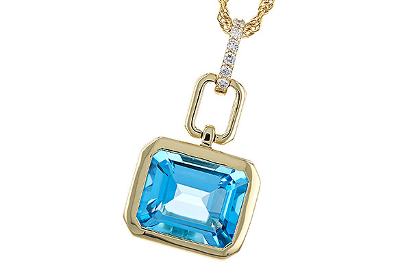 H329-13357: NECKLACE 3.26 BLUE TOPAZ 3.30 TGW (10x8MM BT)