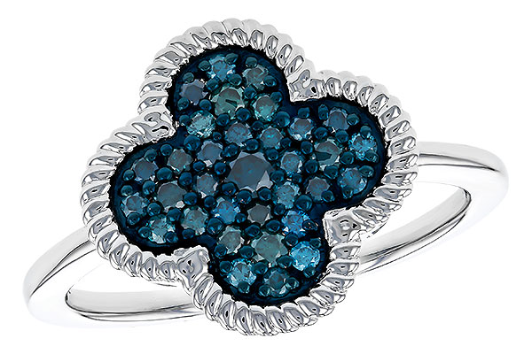 H329-14257: LDS DIA RG .33 TW BLUE DIAMONDS