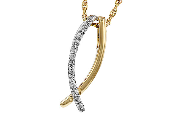 H329-16930: NECKLACE .25 TW