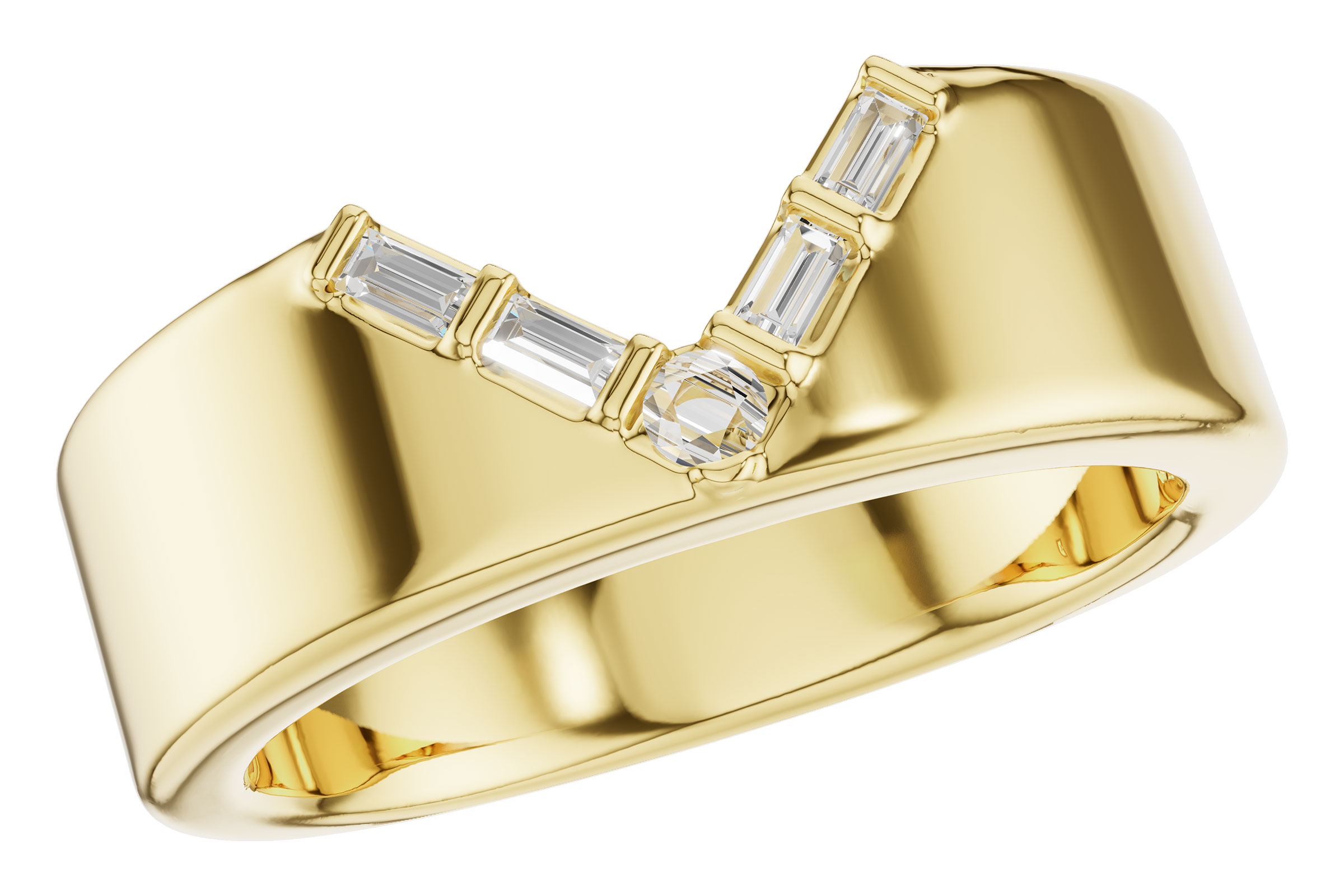 H330-01484: LDS DIA WED RG .07 BAGUETTE .11 TW