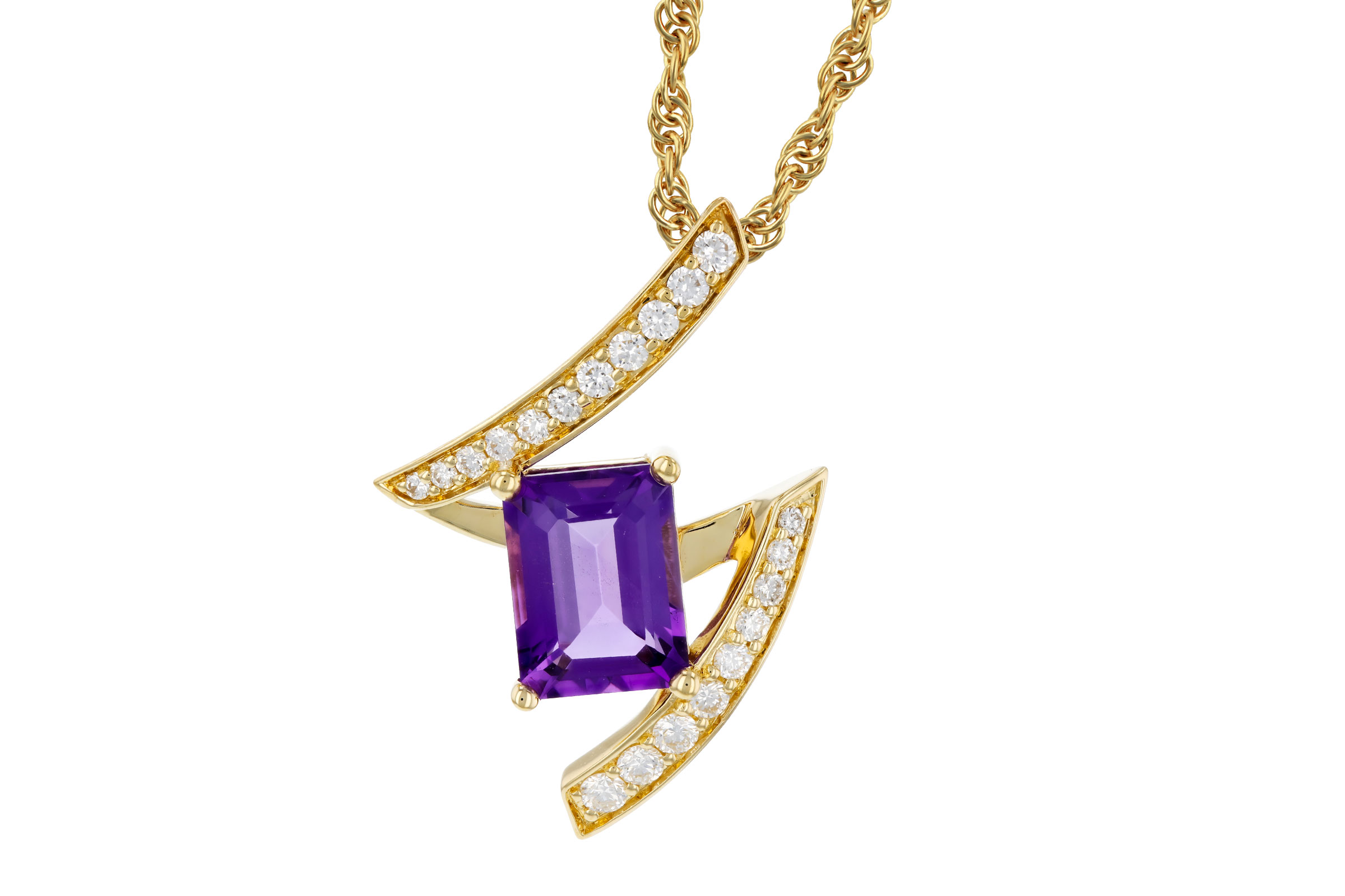 H330-03330: NECKLACE 1.36 AMETHYST 1.56 TGW (8x6MM AMY)