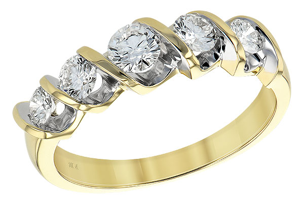 K147-34184: LDS DIA WED RING .75 TW