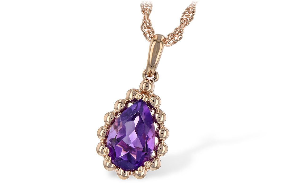 K243-67884: NECKLACE 1.06 CT AMETHYST