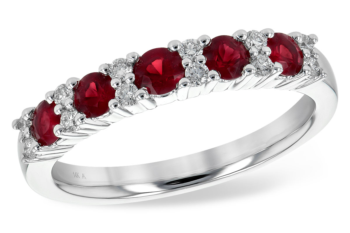 K244-56084: LDS WED RG .66 RUBY .83 TGW