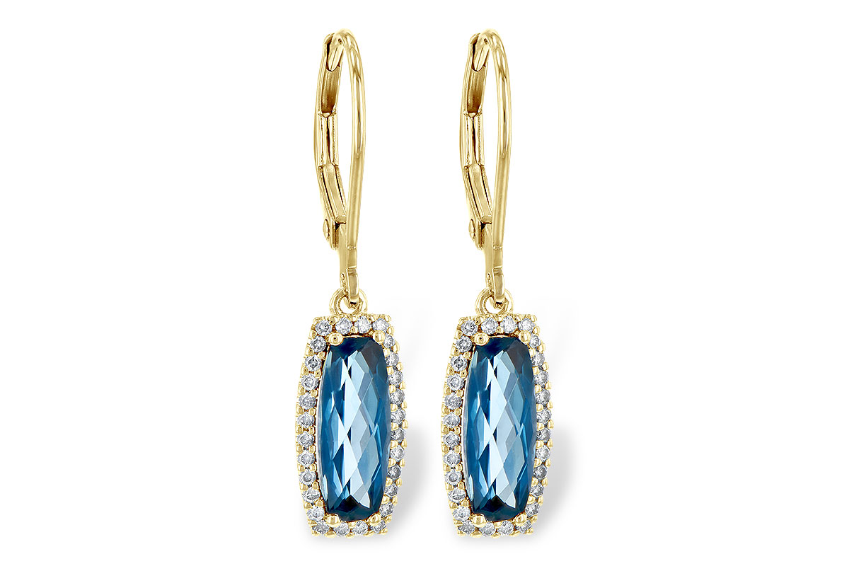 K244-60575: EARR 2.10 LONDON BLUE TOPAZ 2.28 TGW