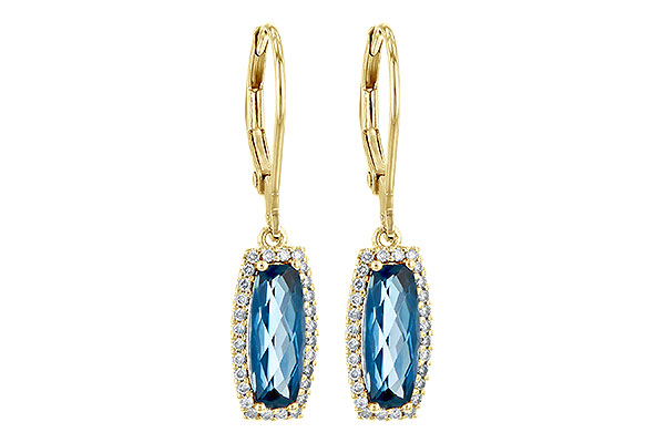 K244-60575: EARR 2.10 LONDON BLUE TOPAZ 2.28 TGW