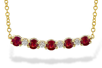 K244-63275: NECK .58 TW RUBY .70 TGW