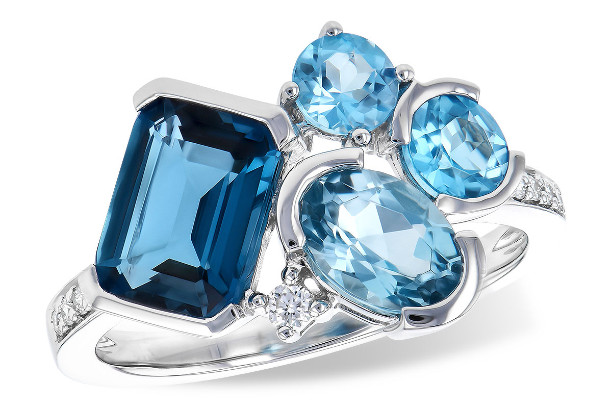 K327-34221: LDS RG 3.08 BLUE TOPAZ TW 3.15 TGW