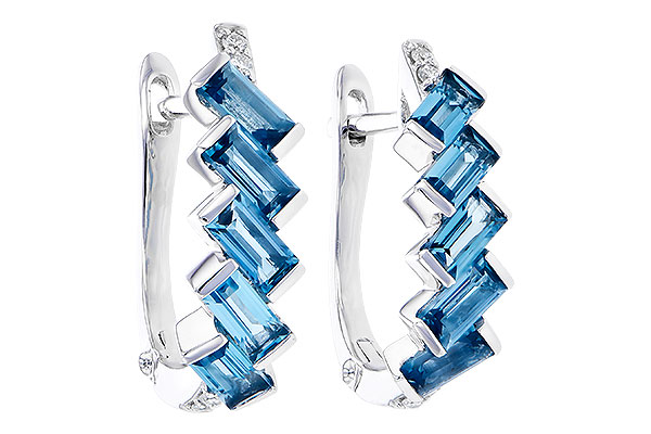 K327-35148: EARR 1.45 LONDON BLUE TOPAZ 1.50 TGW