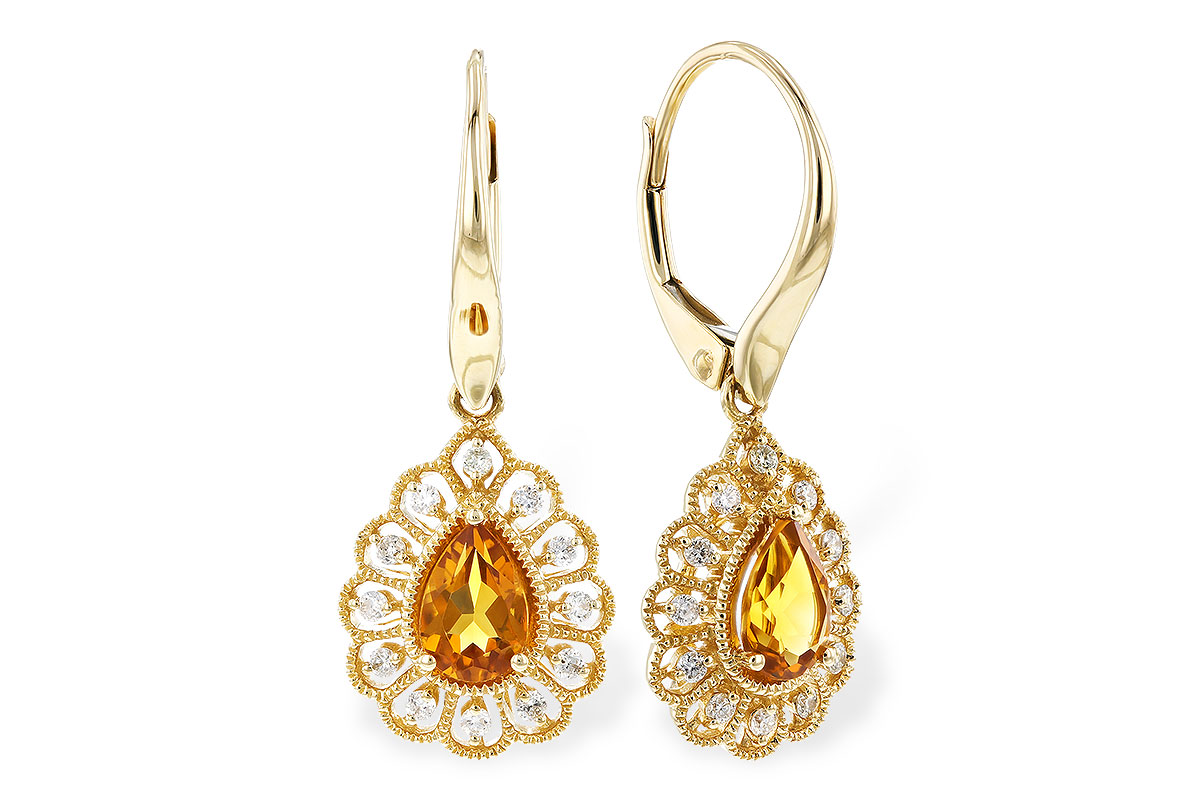 K328-21530: EARR .74 TW CITRINE .90 TGW