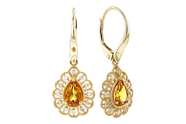 K328-21530: EARR .74 TW CITRINE .90 TGW