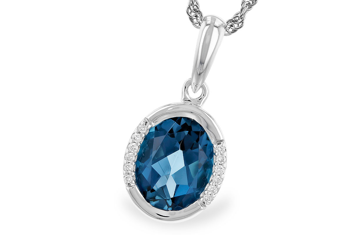 K328-22430: NECK 1.90 TW LONDON BLUE TOPAZ 1.93 TGW (9x7 LBT)