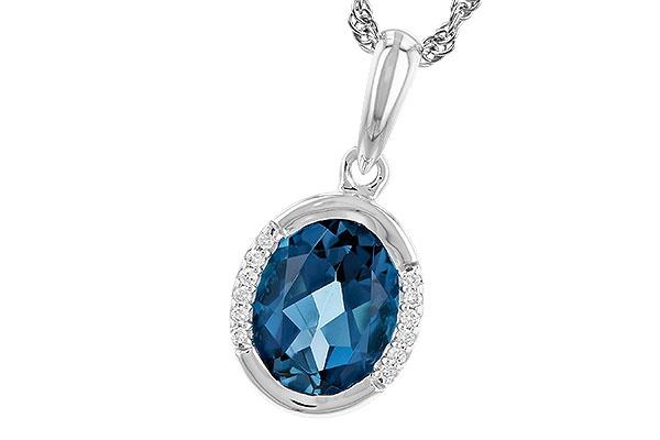 K328-22430: NECK 1.90 TW LONDON BLUE TOPAZ 1.93 TGW (9x7 LBT)