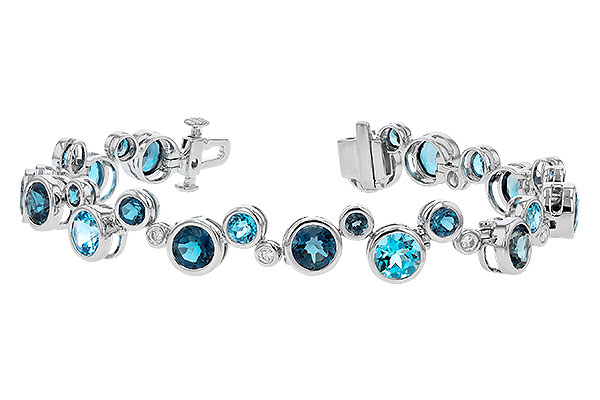 K328-23284: BRACELET 15.65 TW BLUE TOPAZ 15.95 TGW