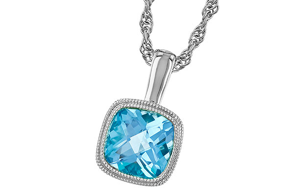 K328-24266: NECKLACE 1.10 CT BLUE TOPAZ