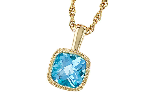 K328-24266: NECKLACE 1.10 CT BLUE TOPAZ