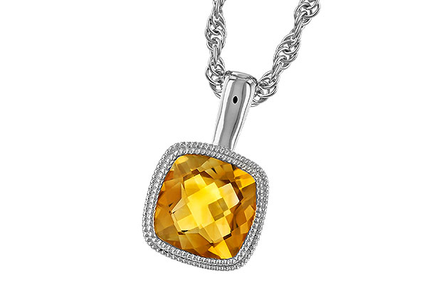 K328-25093: NECKLACE .75 CT CITRINE