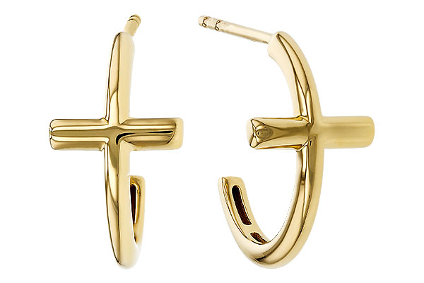 K329-16921: GOLD EARRINGS (14MM)