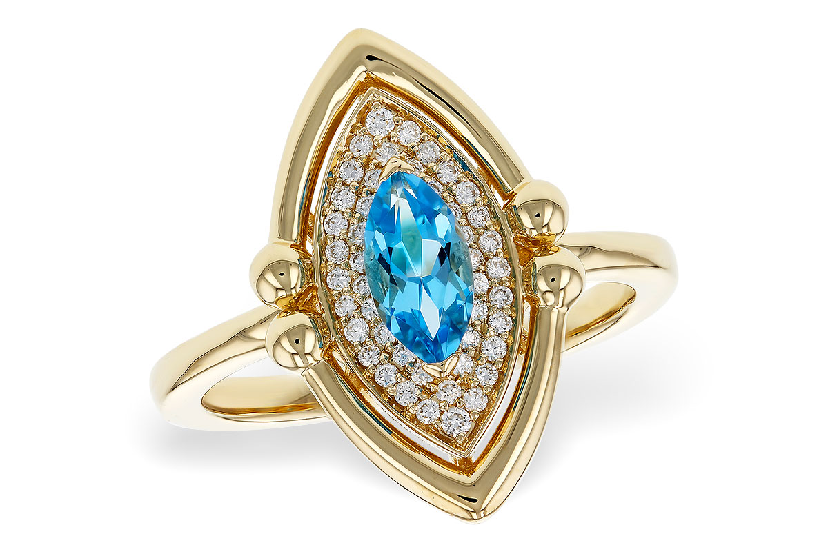 K329-17839: LDS RG .54 BLUE TOPAZ .70 TGW (8x4MM BT)