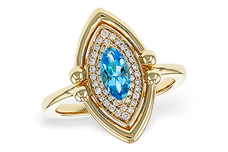 K329-17839: LDS RG .54 BLUE TOPAZ .70 TGW (8x4MM BT)