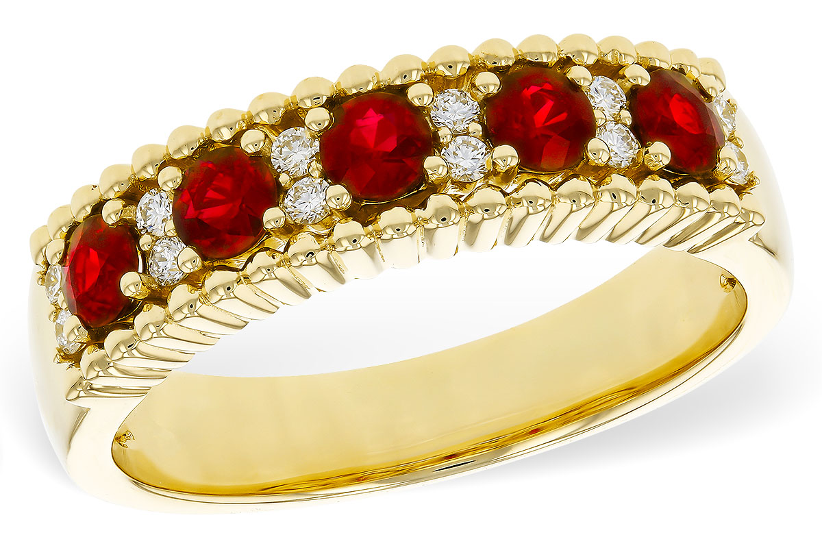 K329-17884: LDS WED RG .60 TW RUBY .72 TGW