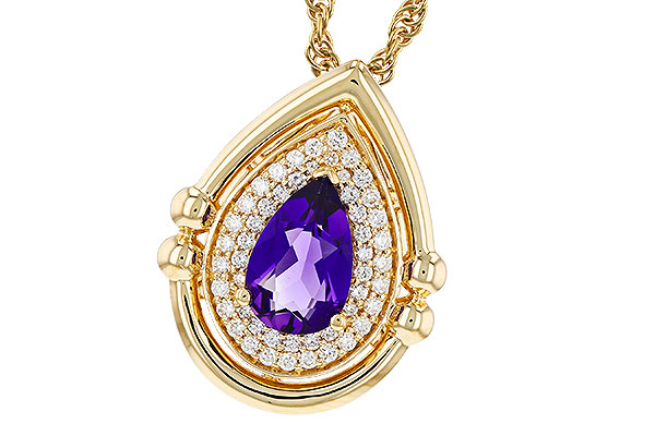 K330-00593: NECKLACE .70 AMETHYST .86 TGW (8x5MM AMY)
