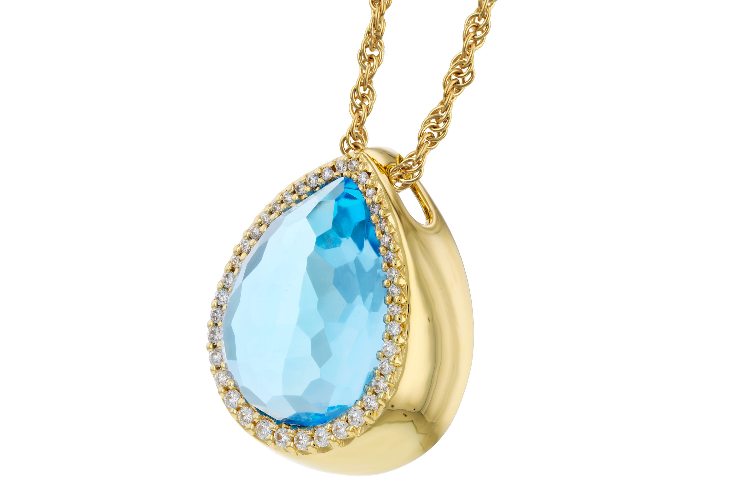 K330-01530: NECK 5.78 LONDON BLUE TOPAZ 5.92 TGW (14x10MM)