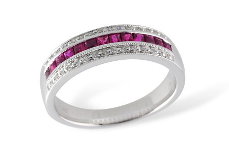 L240-92411: LDS WED RG .50 RUBY .61 TGW