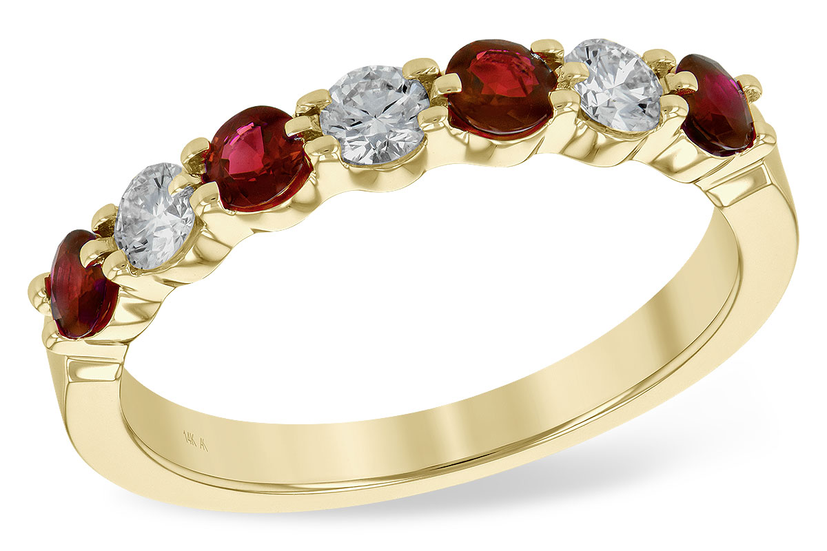 L243-70593: LDS WED RG .48 RUBY .78 TGW