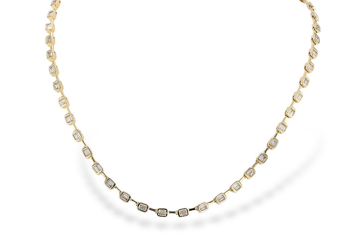 L328-23311: NECKLACE 2.05 TW BAGUETTES (17 INCHES)